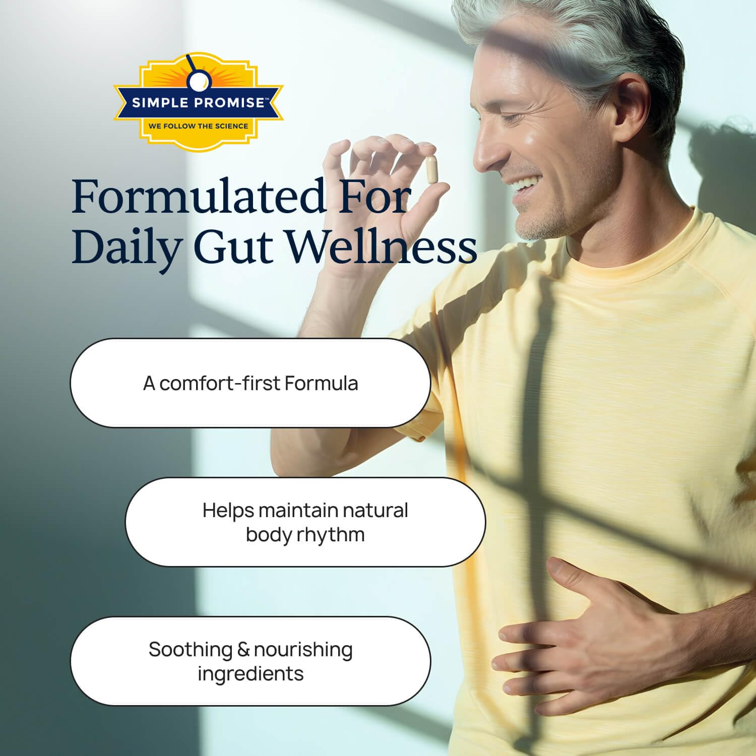 Simple Promise Paratoxil bottle pour illustrating simple two-capsule daily dose