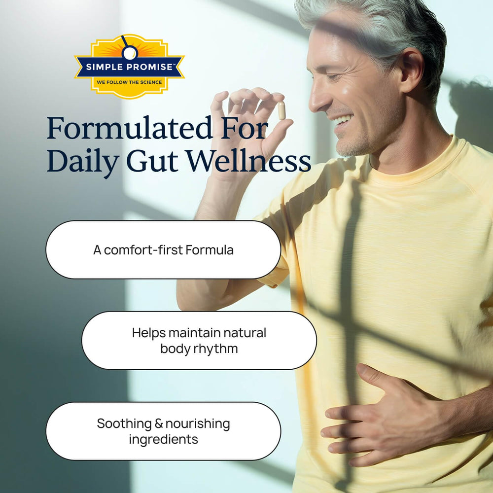 Simple Promise Paratoxil bottle pour illustrating simple two-capsule daily dose