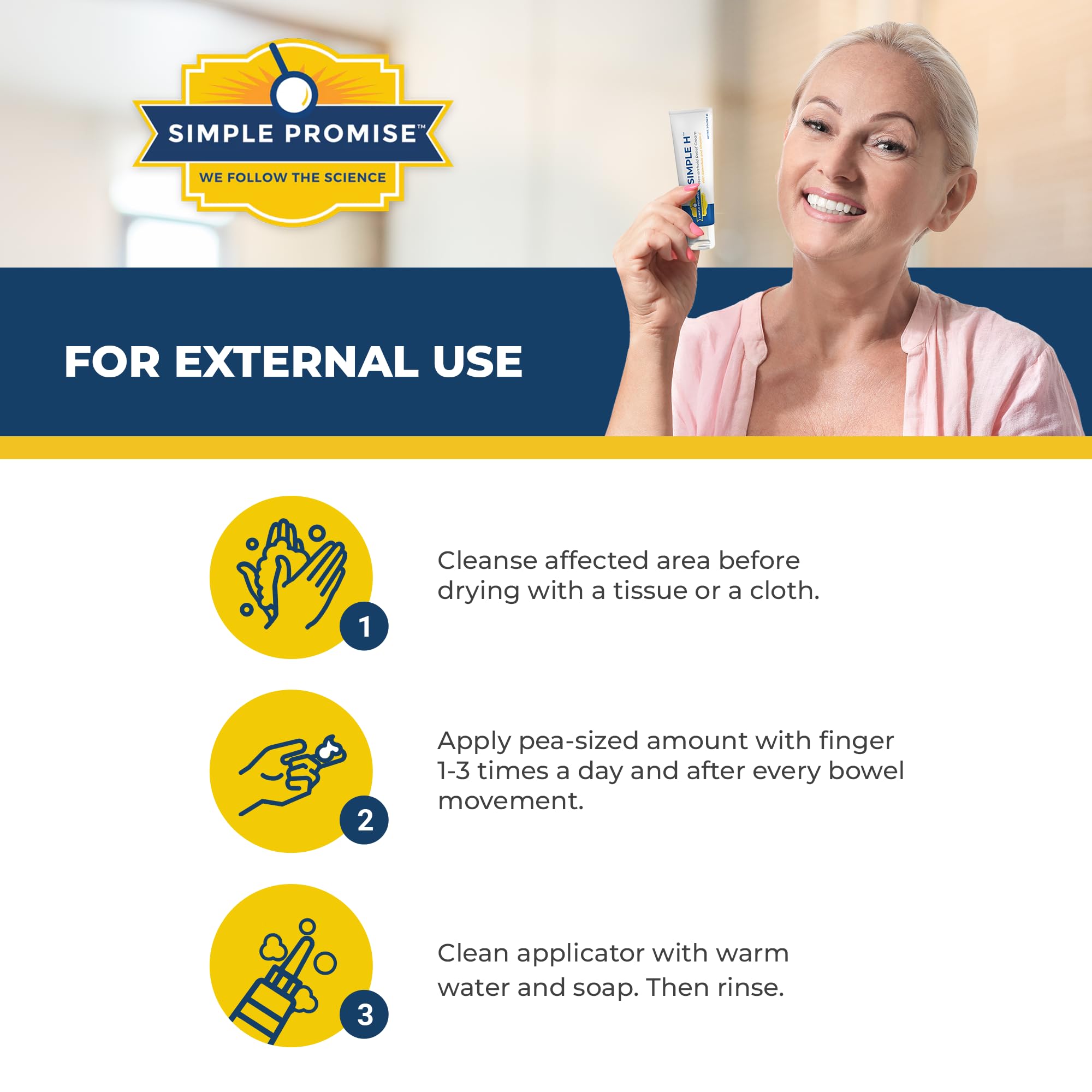 Paraben-free certification on Simple Promise Simple H packaging