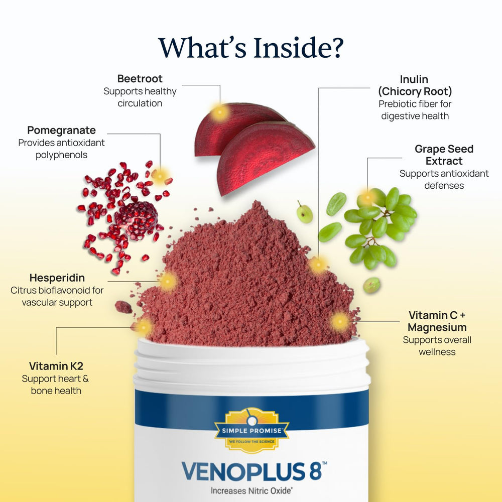 Simple Promise VenoPlus8 pomegranate antioxidant blend, supporting antioxidant defenses.