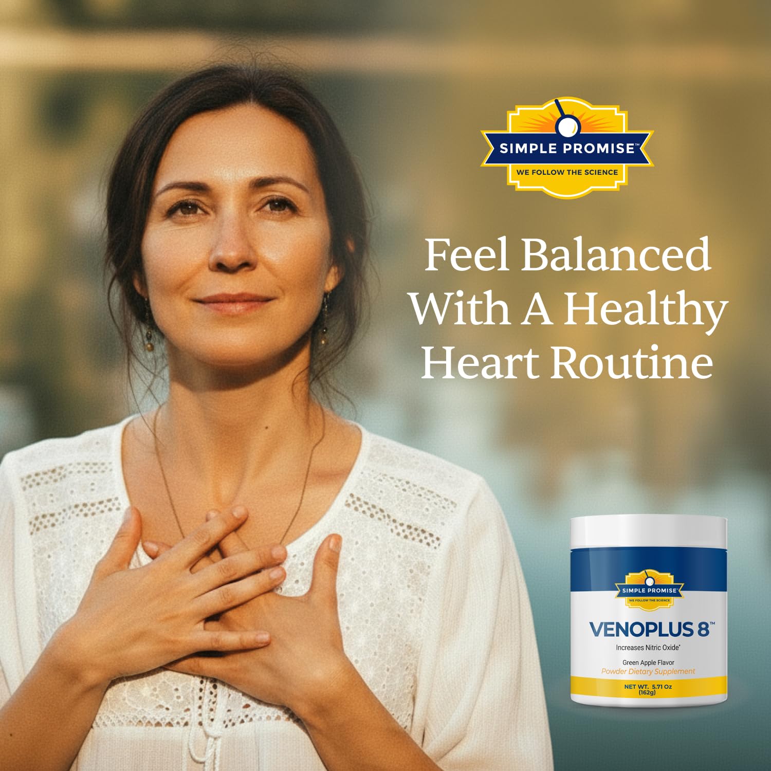 Simple Promise VenoPlus8 prebiotic fiber blend, promotes gentle digestion support.