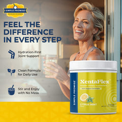 Simple Promise XentaFlex in an active lifestyle scene signaling mobility.