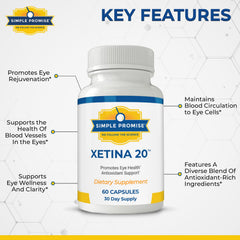 Simple Promise Xetina 20 in-use-with-glass demonstrates easy daily intake.