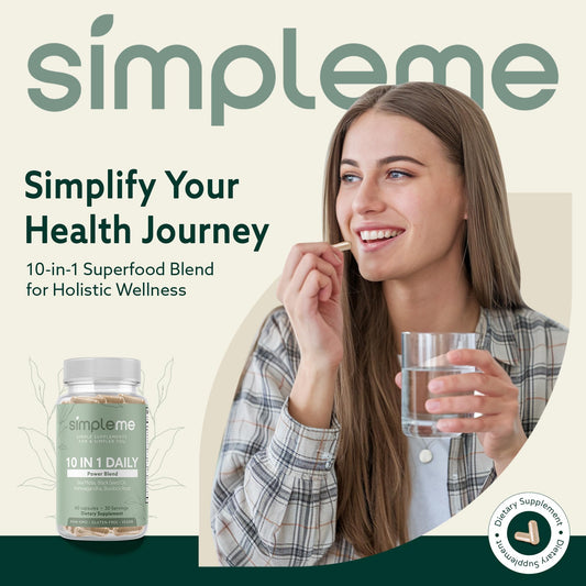 SIMPLEME 10-in-1 immunity blend capsules for versatile daily use.