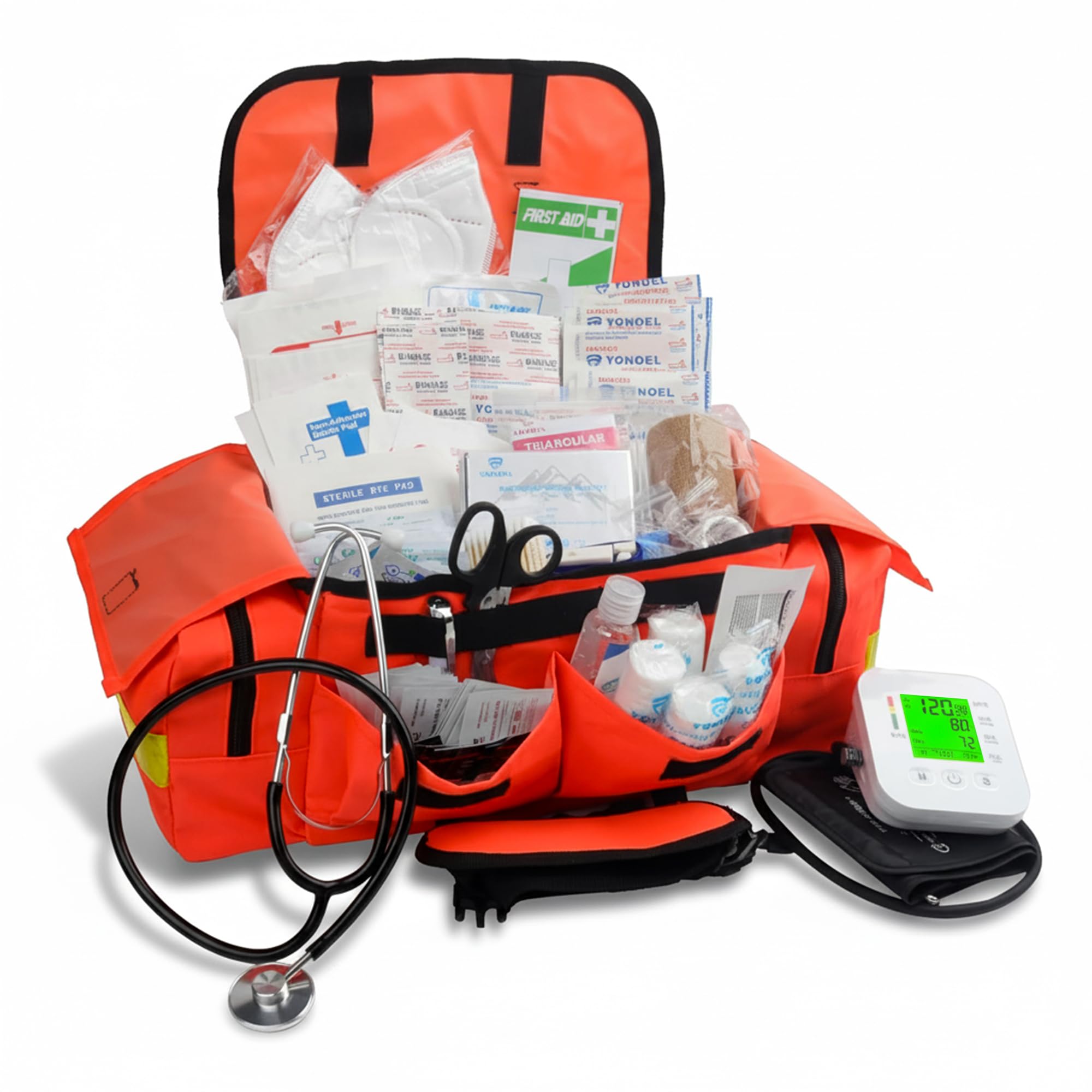Simpleone EMT 1st kit bag open showing contents for quick access during emergencies.