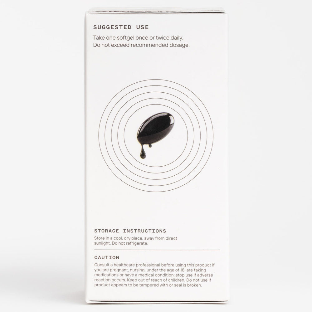 Packaging shows 60-count bottle and key benefits.