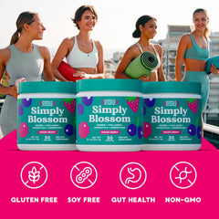 Digestive enzymes and dairy free probiotics in Simply Blossom blend