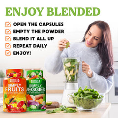 Bottle pouring shot showing easy daily dispensing of Simply Nature's Pledge.