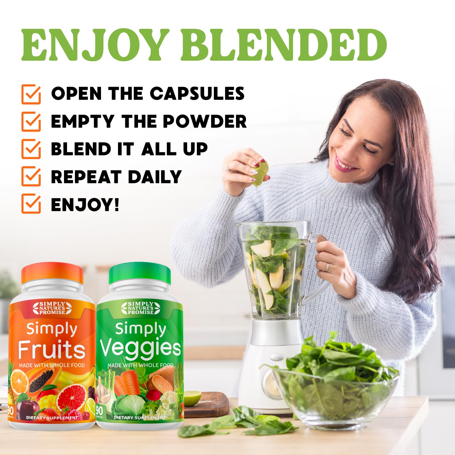 Simply Nature's Pledge daily-use capsules illustrate easy routine integration