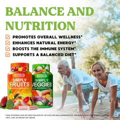 Simply Nature's Pledge fruits-vegetables mix showcases vibrant nutrition.