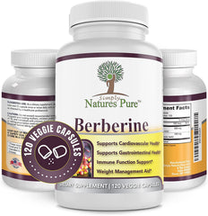 Simply Natures Pure berberine HCl bottle dispense cap for convenient daily use.