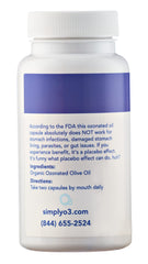 Pouring Simply O3 capsules into a glass for easy ingestion