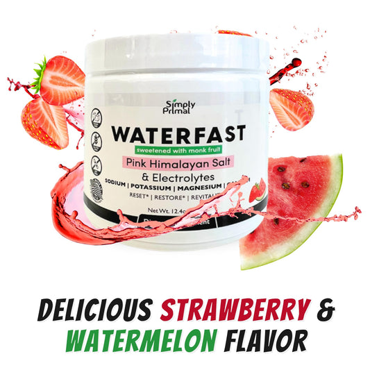 Measuring scoop for WATERFAST serving ensures proper fasting hydration