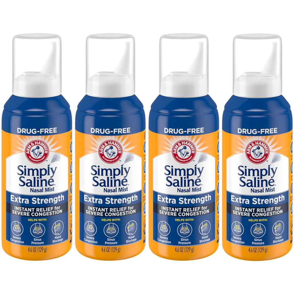 Simply Saline Nasal Mist bottle front view for quick congestion relief.