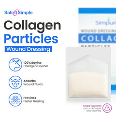 Simpurity bovine collagen powder matrix provides a biocompatible wound scaffold.