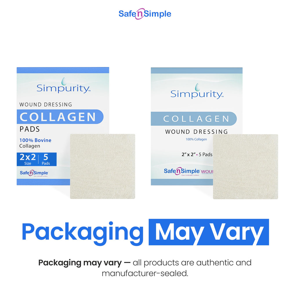 Simpurity bovine collagen wound pad supports the natural wound environment during care.