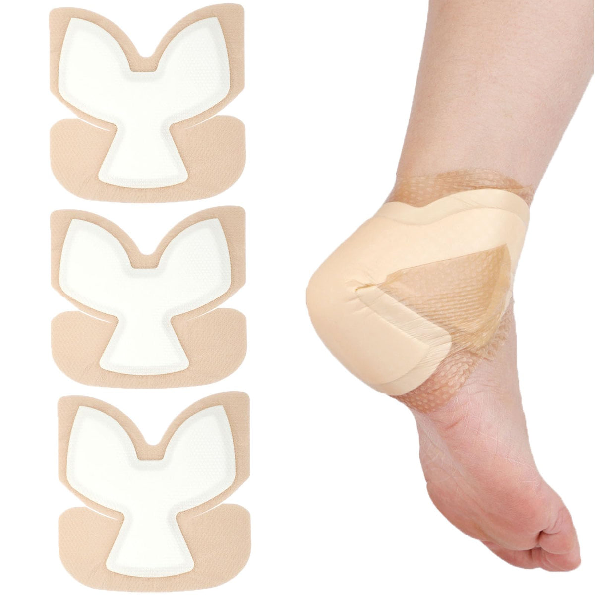 SinaiSea heel-bordered silicone foam dressing provides secure, gentle adhesion for vulnerable heels.