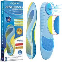 Sinbowl removable arch support insoles with adjustable heights for daily comfort