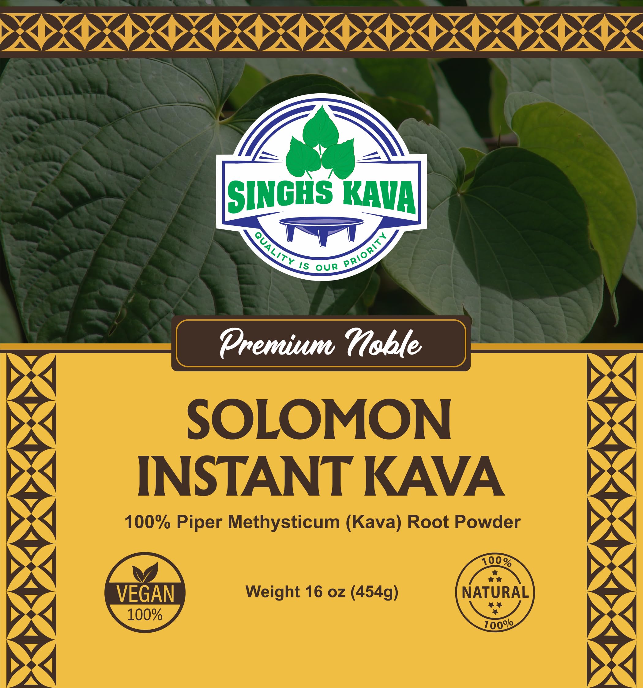 SINGHS instant kava powder being stirred into a beverage for fast comfort.