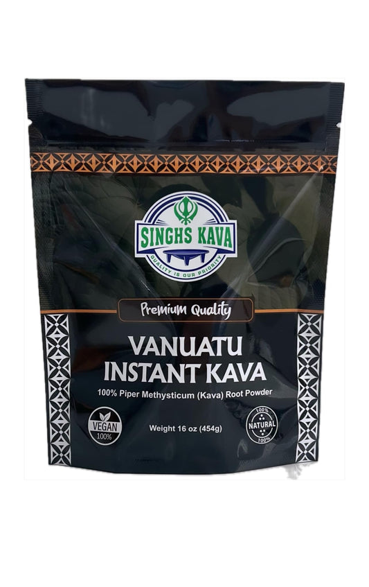 SINGHS Kava Powder jar closeup highlighting fine texture for relaxing evenings.