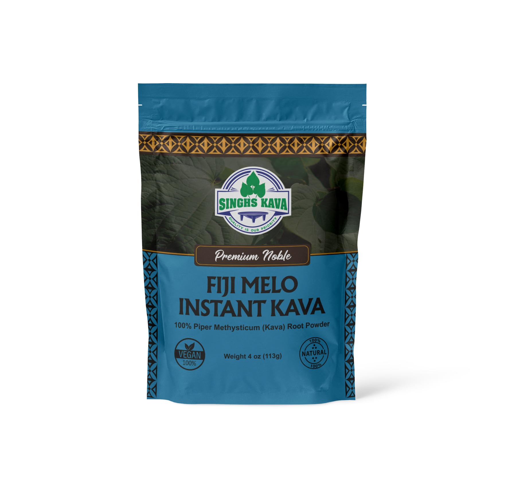 SINGHS micronized kava powder bottle for easy, on-the-go relaxation.