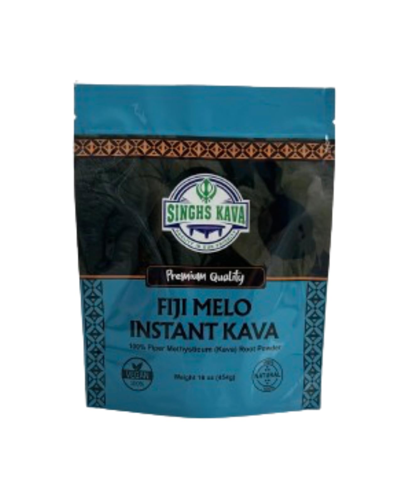 Noble Certified Fijian Kava badge visible on SINGHS packaging.