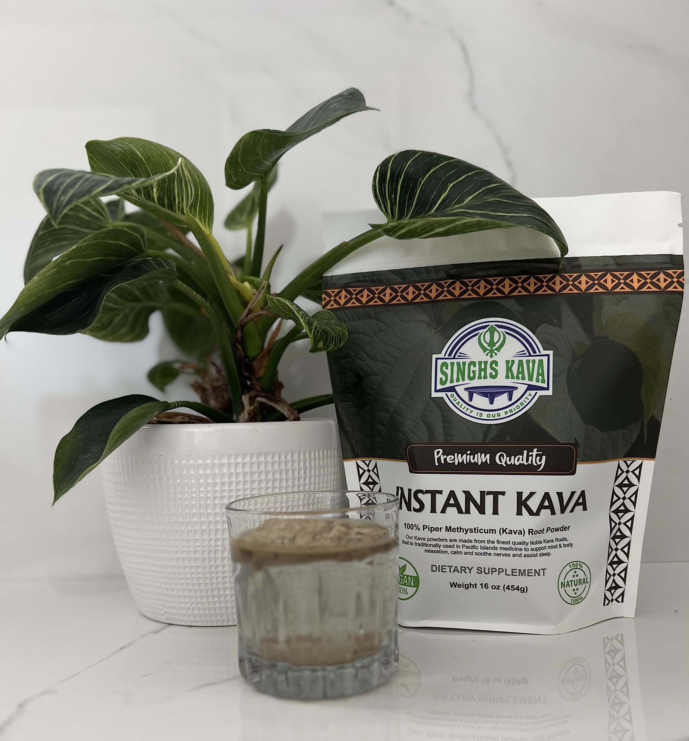 SINGHS fiber-removed texture promotes smooth, grit-free sip.