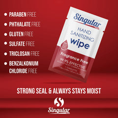 Singular Wipes large-size wipes retain more moisture for fuller coverage.