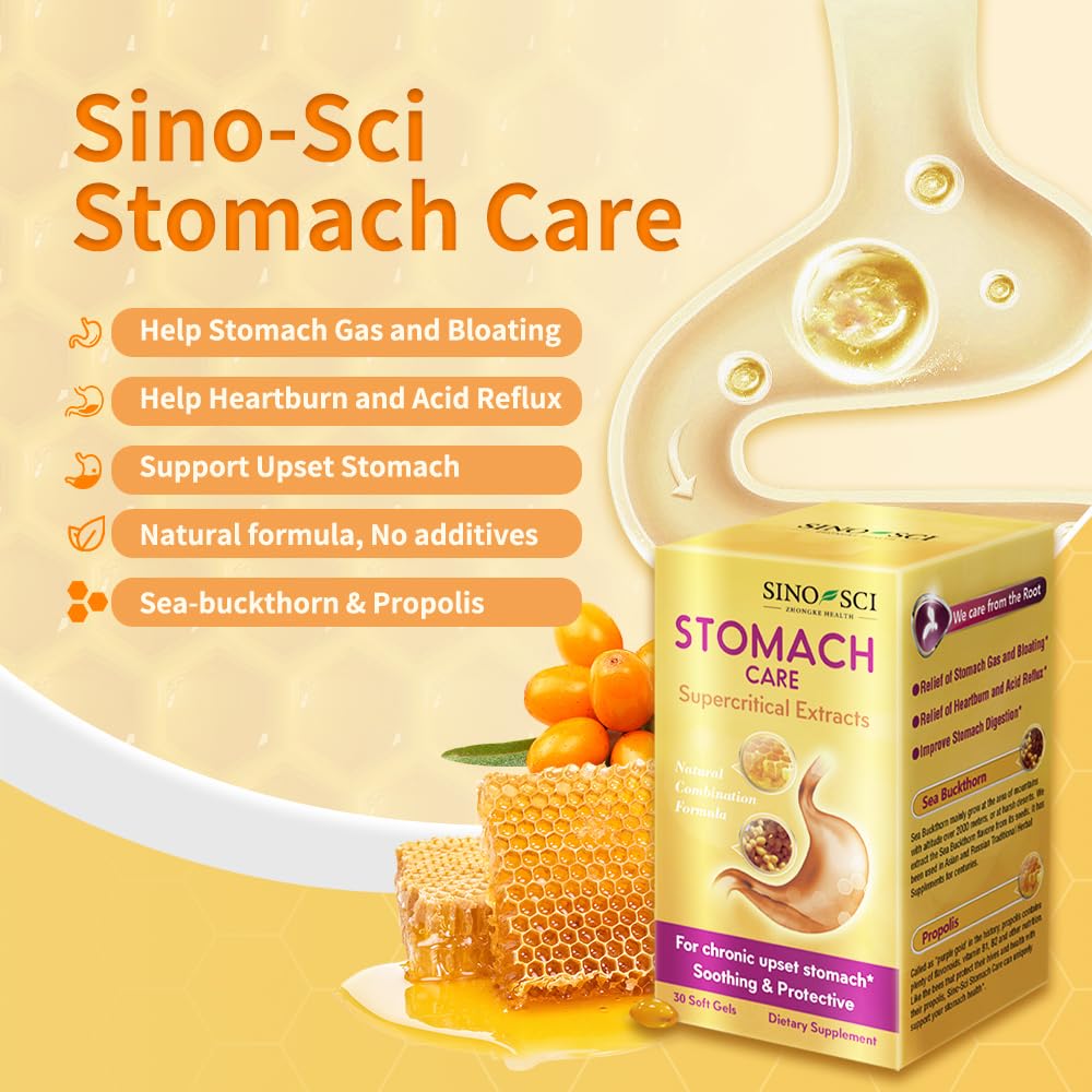 Sino-Sci Stomach Care ingredients sea buckthorn and propolis for organic quality