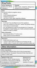 SinolM nasal spray mist application for targeted relief.
