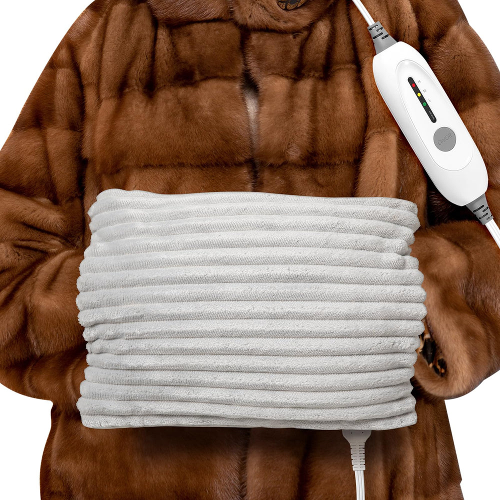 SINORIKO Electric Hand Warmer front view with soft flannel delivering instant warmth.