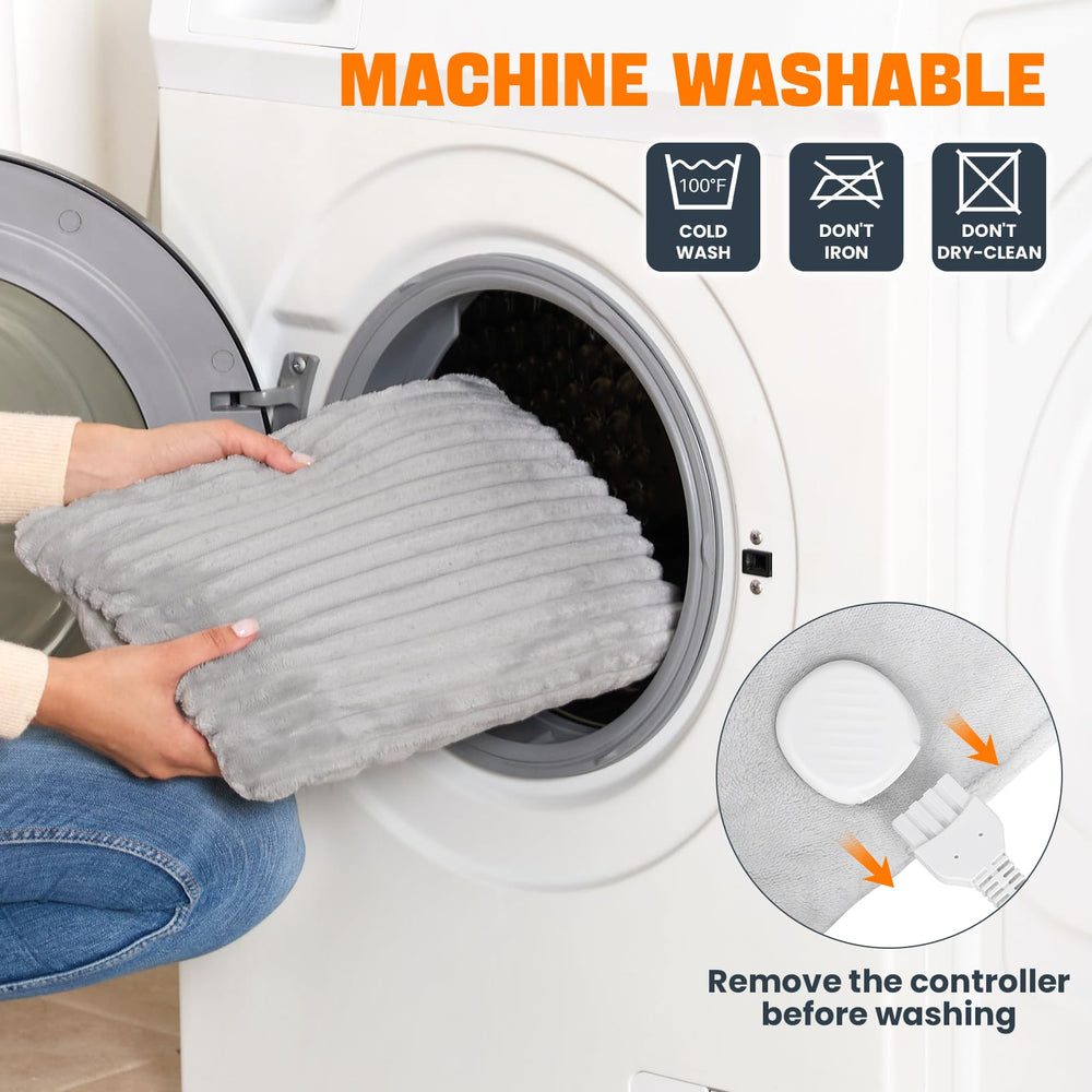 SINORIKO Hand Warmer with 10-foot cord enables battery-free use on sofa or bed.