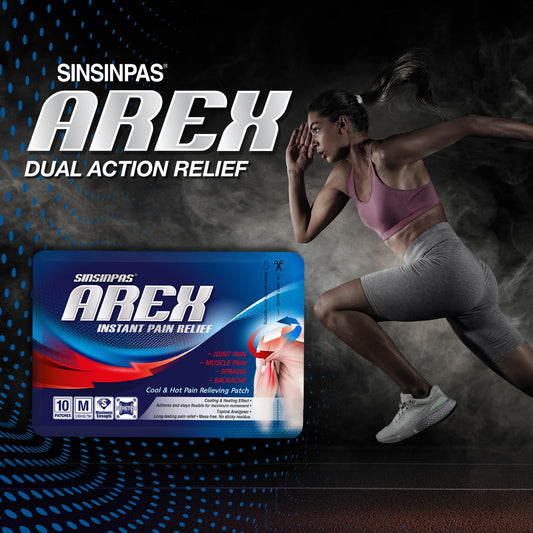 SINSINPAS AREX patch resealable pouch emphasizes portability and long-lasting use.