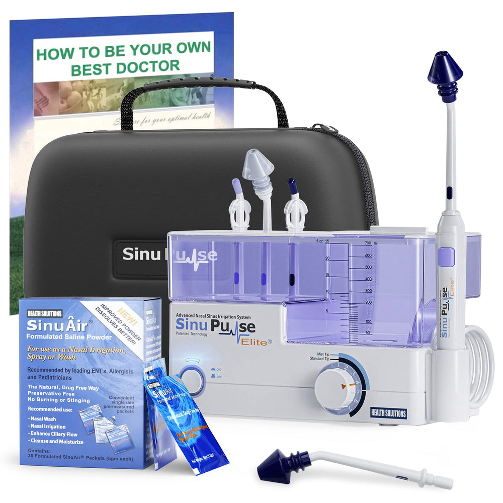 SINU PULSE ELITE device front view with LED display for fast sinus relief.