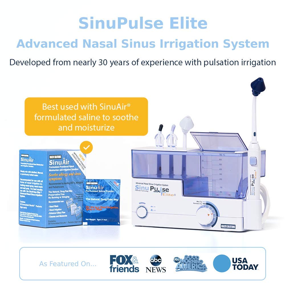 SINU PULSE ELITE in action showing pulsatile rinse.