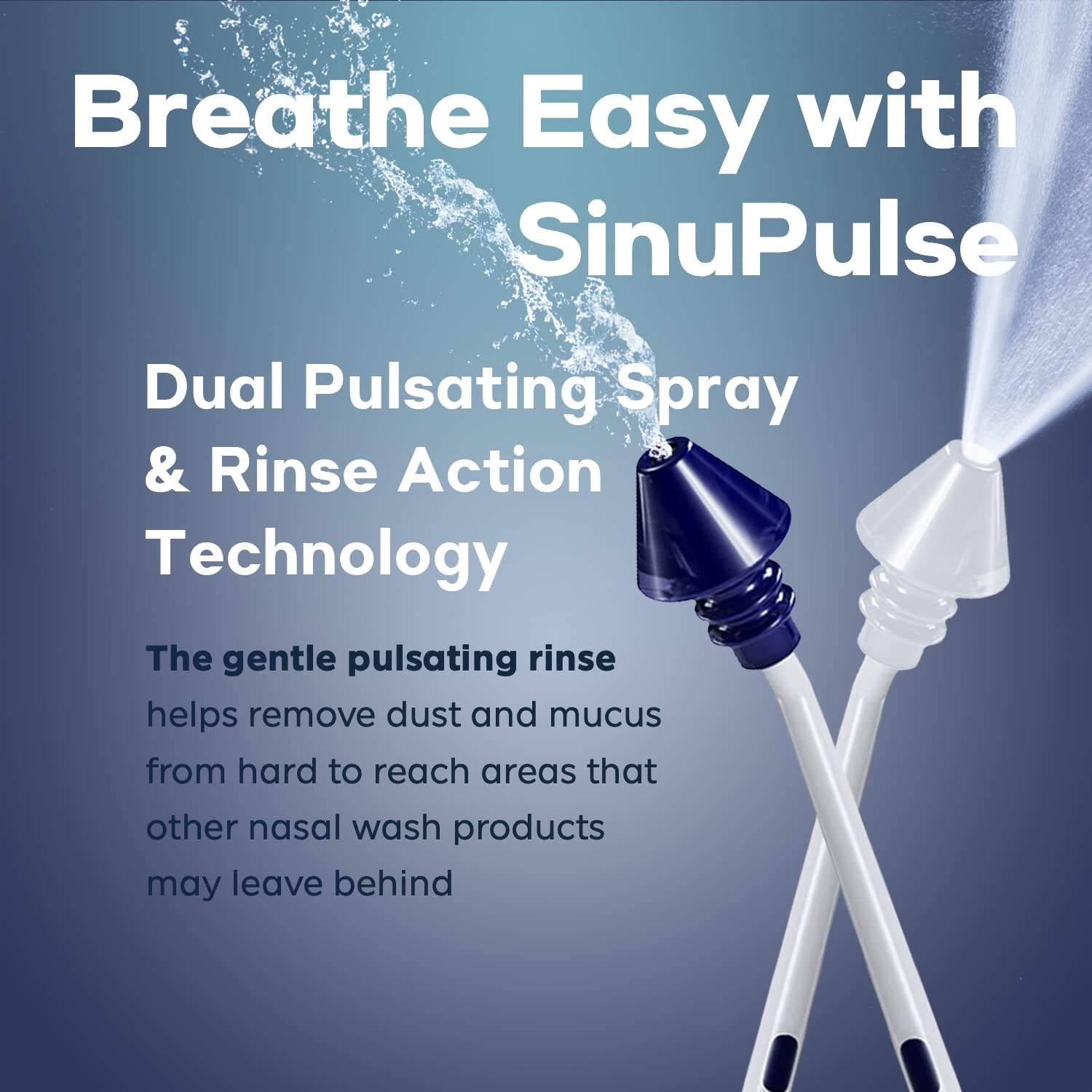 SINU PULSE ELITE 360-degree swivel tip for comfortable control.
