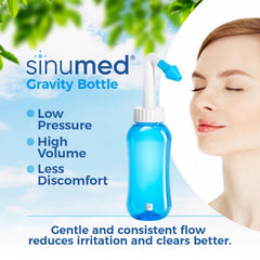 SinuMed guidance on using lukewarm water for rinsing