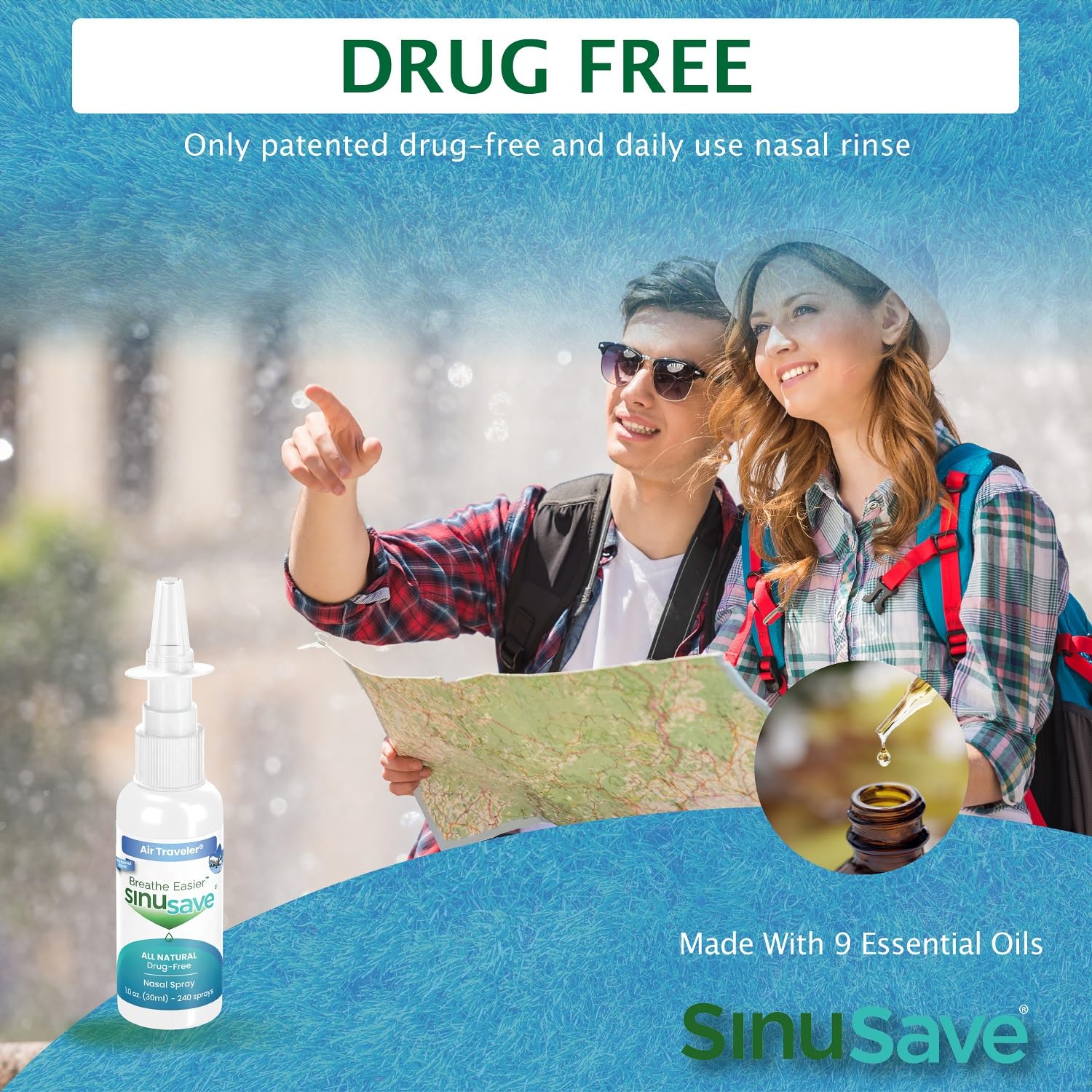 Sinusave Air Traveler all-natural formulation for nasal comfort