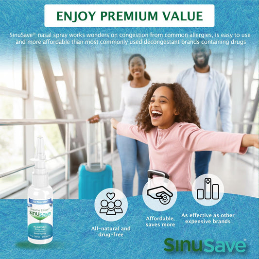 Sinusave Air Traveler spray dispensing for quick travel relief