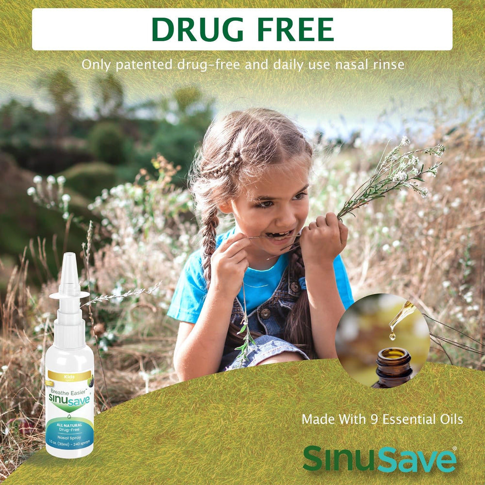 Sinusave Kids Strength bottle cap close-up emphasizing gentle spray nozzle.