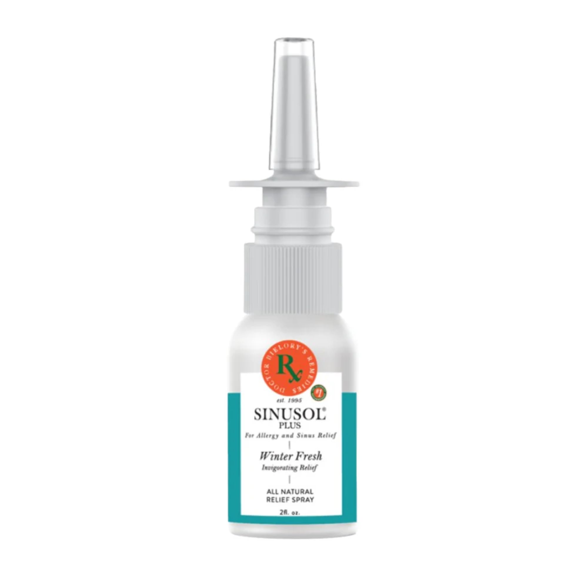 Sinusol DRBRX nasal spray bottle with label for easy access and use