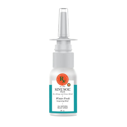 Sinusol DRBRX nasal spray bottle with label for easy access and use