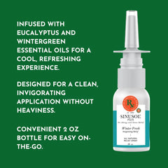 Closeup of Sinusol DRBRX bottle and spray nozzle