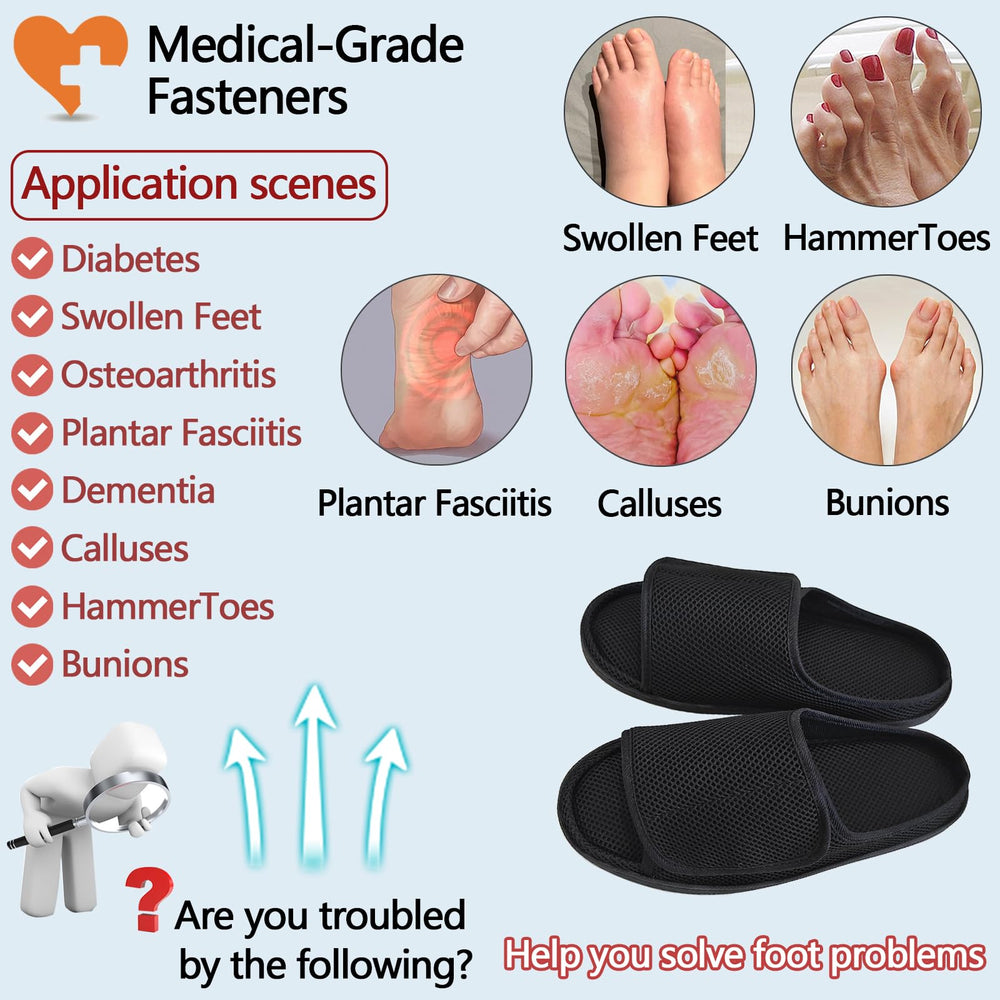 Siomlana adjustable sandals with magic stickers provide secure fit for sensitive feet