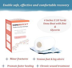 Sion Biotext Unna Boot maintains moist healing environment for wound support.