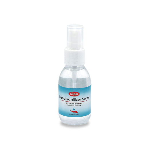 Close-up of SIPA citrus hand sanitizer spray for quick refresh.