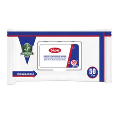 SIPA travel-size hand sanitizing wipes ideal for purse or pocket.
