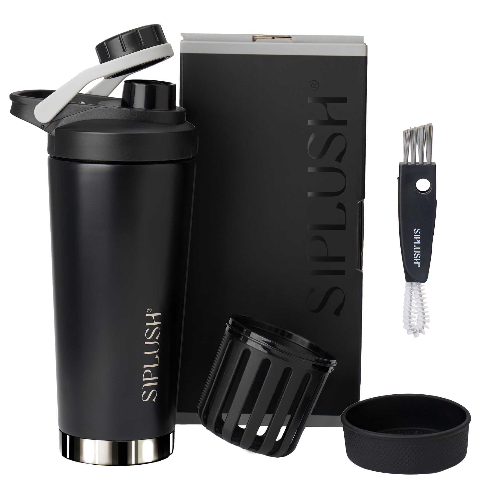 SIPLUSH Paradise bottle 24oz with mirror bottom for premium gym look