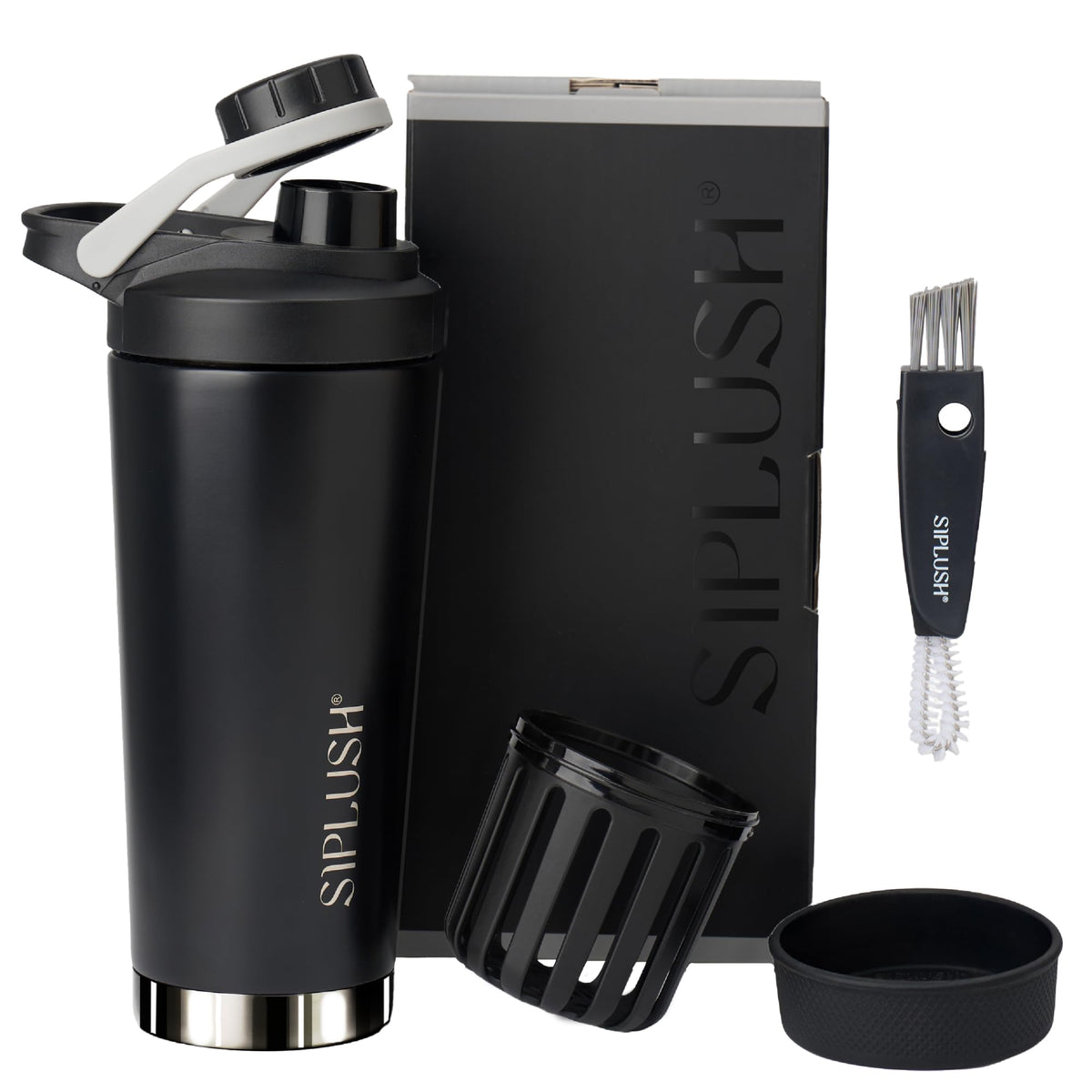 SIPLUSH Paradise bottle 24oz with mirror bottom for premium gym look