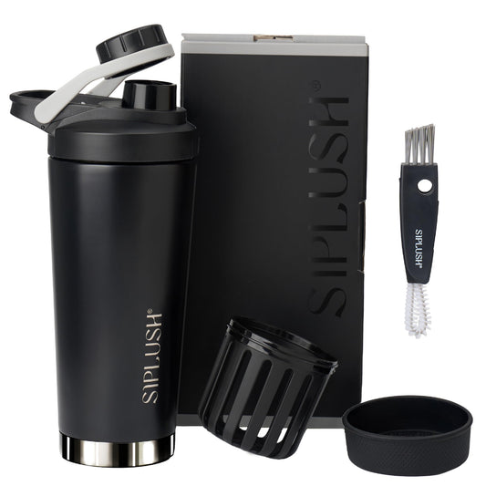 SIPLUSH Paradise bottle 24oz with mirror bottom for premium gym look